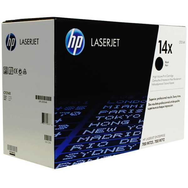 HP 14X Black High Yield Original Toner Cartridge (CF214X) HP 14X Black High Yield Original Toner Cartridge (CF214X)