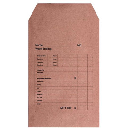 LEO - Wage Envelopes Printed Self-Seal Pocket (Box 500)