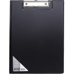 MEECO A4 Clipboard with Flip Cover - BLACK