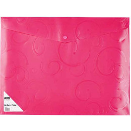 MEECO A3 PVC Carry Folder - Creative Pink