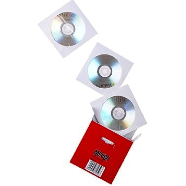 MEECO White CD Paper Sleeves 50pk MEECO White CD Paper Sleeves 50pk