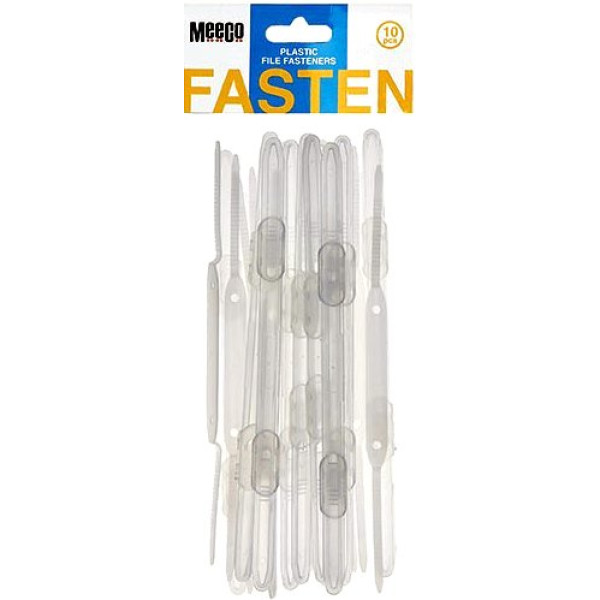 MEECO Executive Plastic File Fasteners - 10 Pack MEECO Executive Plastic File Fasteners - 10 Pack