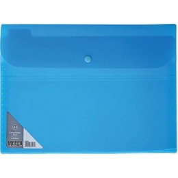 MEECO A4 Neon Expanding File Economy (6 Division) - Blue