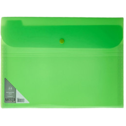 MEECO A4 Neon Expanding File Economy (6 Division) - Green