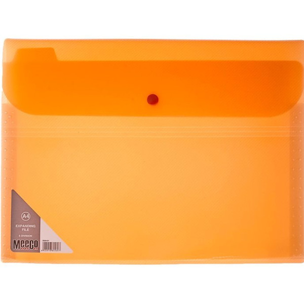 MEECO A4 Neon Expanding File Economy (6 Division) - Orange MEECO A4 Neon Expanding File Economy (6 Division) - Orange
