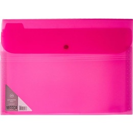 MEECO A4 Neon Expanding File Economy (6 Division) - Pink