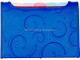 MEECO Expanding File with Window (6 Division) - Blue