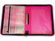 MEECO A4 Conference Folder With Zip - Pink