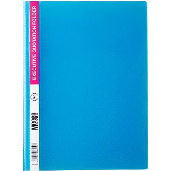 Meeco A4 Premium Quotation Folder Blue Meeco A4 Premium Quotation Folder Blue