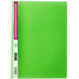 Meeco A4 Premium Quotation Folder Green