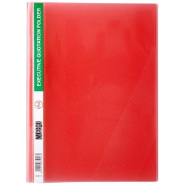 Meeco A4 Premium Quotation Folder Red