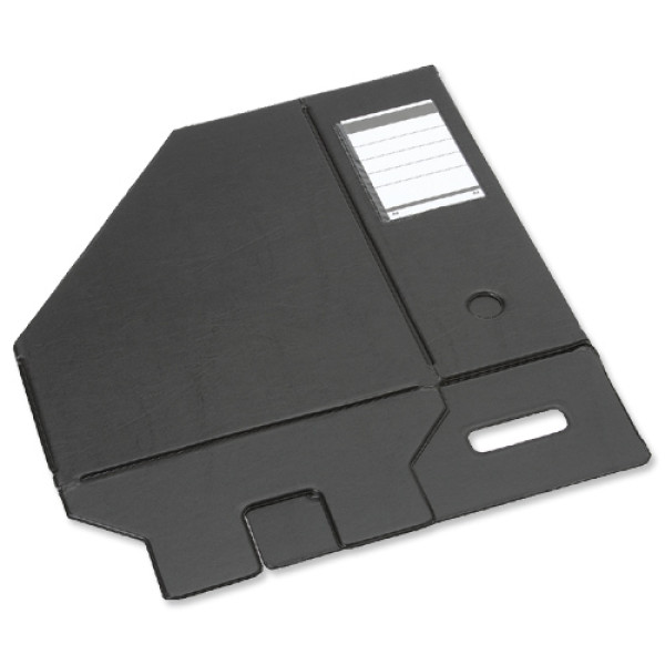 BANTEX PVC Collapsible Magazine File - Black BANTEX PVC Collapsible Magazine File - Black