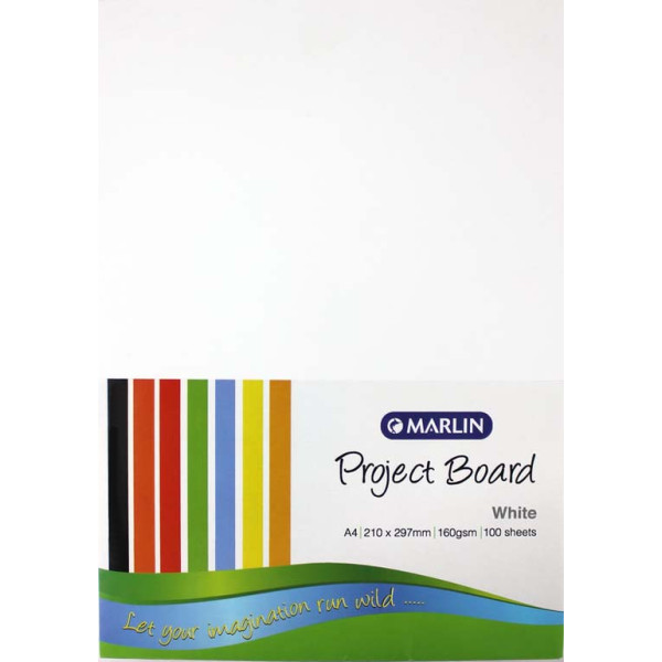 MARLIN Project Boards A4 160gsm 100's White