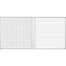 PARROT Educational Board Magnetic Whiteboard Ruled and Squares Swing Leaf - 1220 x 1210mm