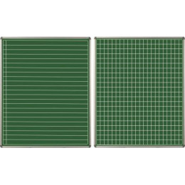 PARROT Educational Board NON-Magnetic Ruled and Squares Chalk Board Swing Leaf - 1220 x 910mm