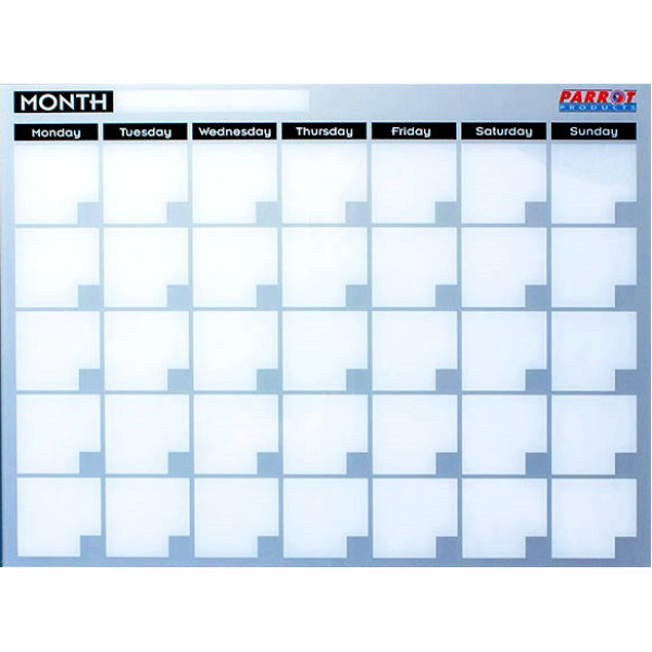 PARROT Monthly Planner Cast Acrylic 600 x 450mm PARROT Monthly Planner Cast Acrylic 600 x 450mm