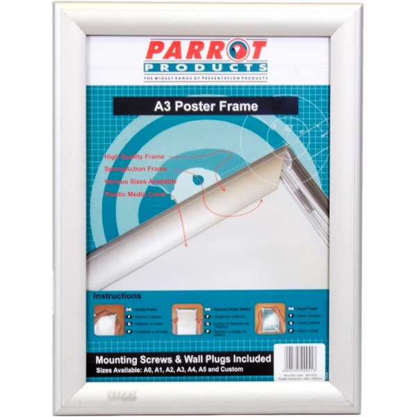 PARROT A3 Poster Frame Single Sided