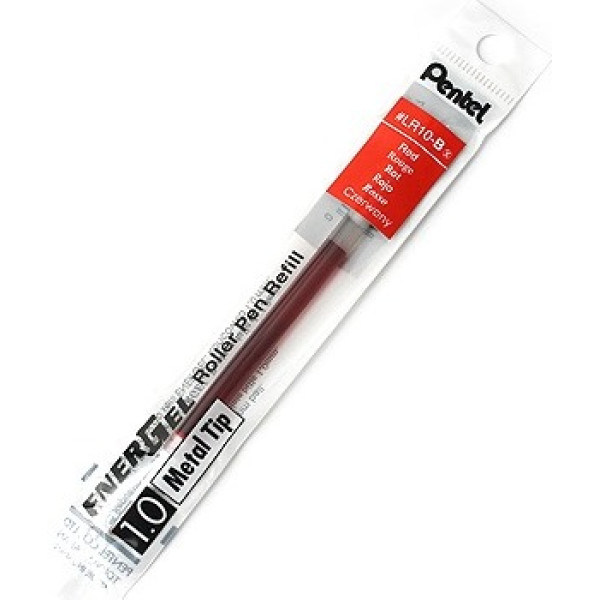 PENTEL LR10-B Gel Roller Ball Pen Refill 1.0mm Red