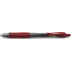 PILOT G2 Retractable Gel Ink Pen Fine 0.7mm Dark Red