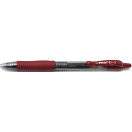 PILOT G2 Retractable Gel Ink Pen Fine 0.7mm Dark Red
