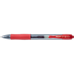 PILOT G2 Retractable Gel Ink Pen Fine 0.7mm Red