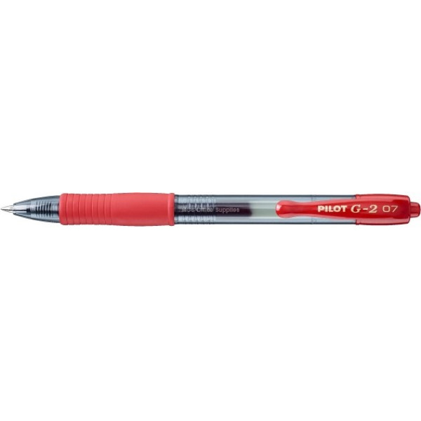 PILOT G2 Retractable Gel Ink Pen Fine 0.7mm Red