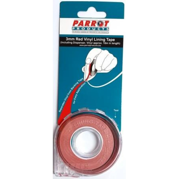 PARROT Vinyl Lining Tape Red 10m X 3mm PARROT Vinyl Lining Tape Red 10m X 3mm