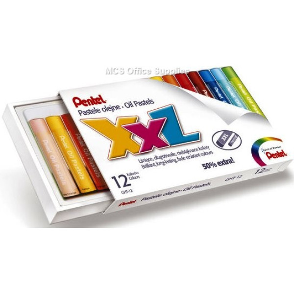 PENTEL XXL Oil Pastels 12 Colour Set
