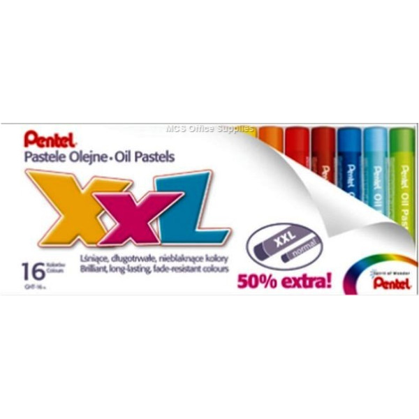 PENTEL XXL Oil Pastels 16 Colour Set PENTEL XXL Oil Pastels 16 Colour Set