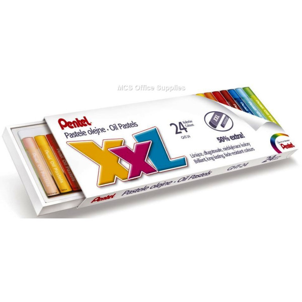PENTEL XXL Oil Pastels 24 Colour Set PENTEL XXL Oil Pastels 24 Colour Set