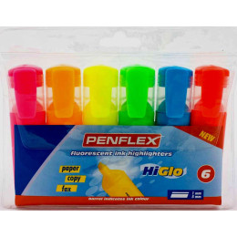 PENFLEX Higlo Highlighters - Wallet 6
