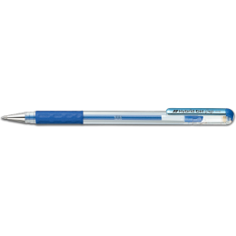PENTEL Hybrid Gel Grip Roller Pen Blue Metallic
