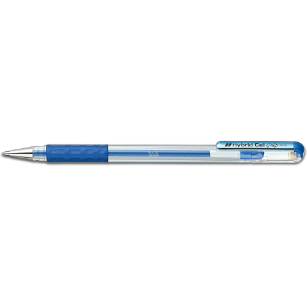 PENTEL Hybrid Gel Grip Roller Pen Blue Metallic