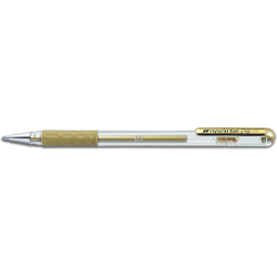 PENTEL Hybrid Gel Grip Roller Pen Gold Metallic PENTEL Hybrid Gel Grip Roller Pen Gold Metallic