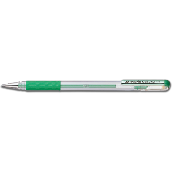 PENTEL Hybrid Gel Grip Roller Pen Green Metallic PENTEL Hybrid Gel Grip Roller Pen Green Metallic