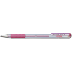 PENTEL Hybrid Gel Grip Roller Pen Pink Metallic PENTEL Hybrid Gel Grip Roller Pen Pink Metallic
