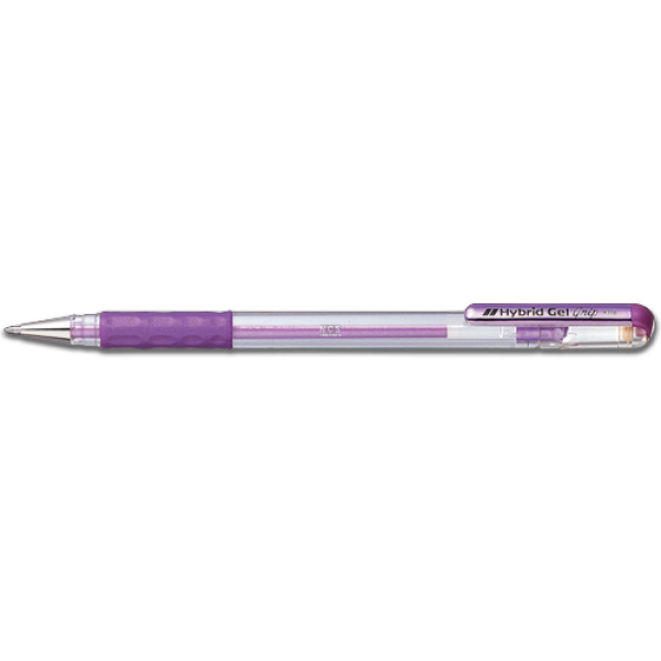 PENTEL Hybrid Gel Grip Roller Pen Violet Metallic