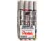 PENTEL Maxiflo Pump-it Whiteboard Marker Bullet Tip Wallet 4