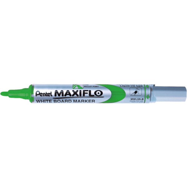 PENTEL Maxiflo Pump-it Whiteboard Marker Bullet Tip GREEN