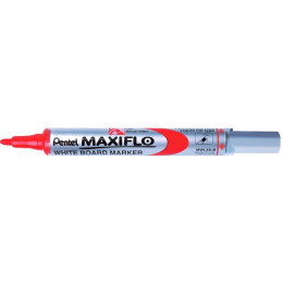PENTEL Maxiflo Pump-it Whiteboard Marker Bullet Tip RED