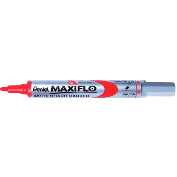 PENTEL Maxiflo Pump-it Whiteboard Marker Bullet Tip RED PENTEL Maxiflo Pump-it Whiteboard Marker Bullet Tip RED