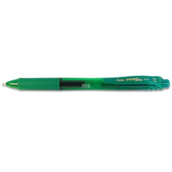 PENTEL BL107D EnerGel X Retractable Gel Roller Pen 0.7mm Green PENTEL BL107D EnerGel X Retractable Gel Roller Pen 0.7mm Green