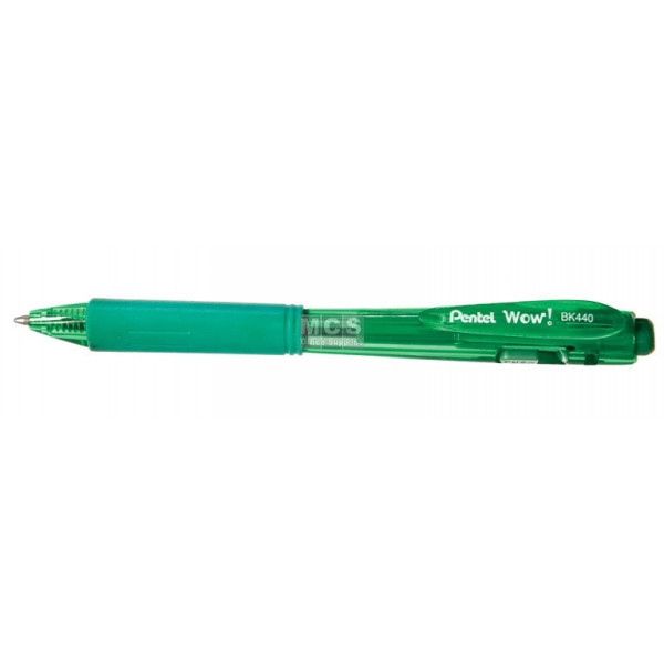 Pentel BK440D Retractable 1.0mm Ballpoint Pen Green