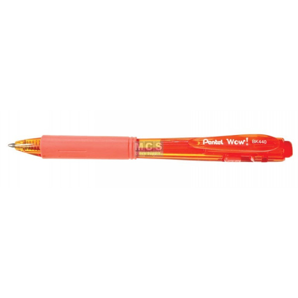 Pentel BK440F Retractable 1.0mm Ballpoint Pen Orange Pentel BK440F Retractable 1.0mm Ballpoint Pen Orange