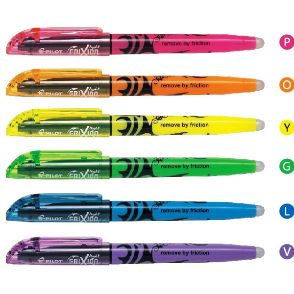 PILOT Frixion Light Highlighter - Wallet of 6