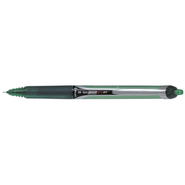 PILOT V5 Hi-Tecpoint Retractable FINE Rollerball Pen - Green PILOT V5 Hi-Tecpoint Retractable FINE Rollerball Pen - Green