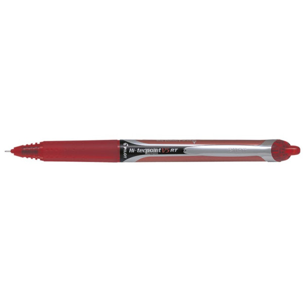 PILOT V5 Hi-Tecpoint Retractable FINE Rollerball Pen - Red PILOT V5 Hi-Tecpoint Retractable FINE Rollerball Pen - Red