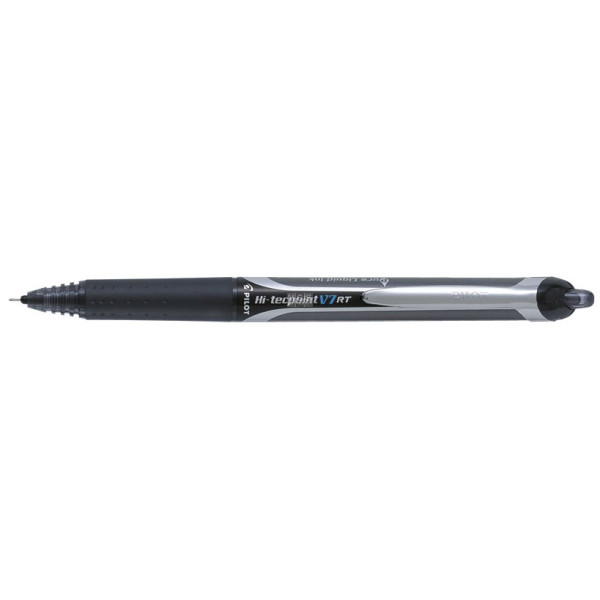 PILOT V7 Hi-Tecpoint Retractable MEDIUM Rollerball Pen - Black