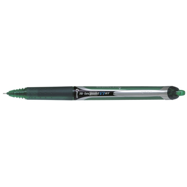 PILOT V7 Hi-Tecpoint Retractable MEDIUM Rollerball Pen - Green