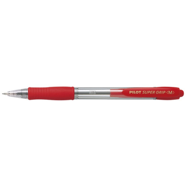 Pilot Super Grip Ballpoint Pen Medium Red